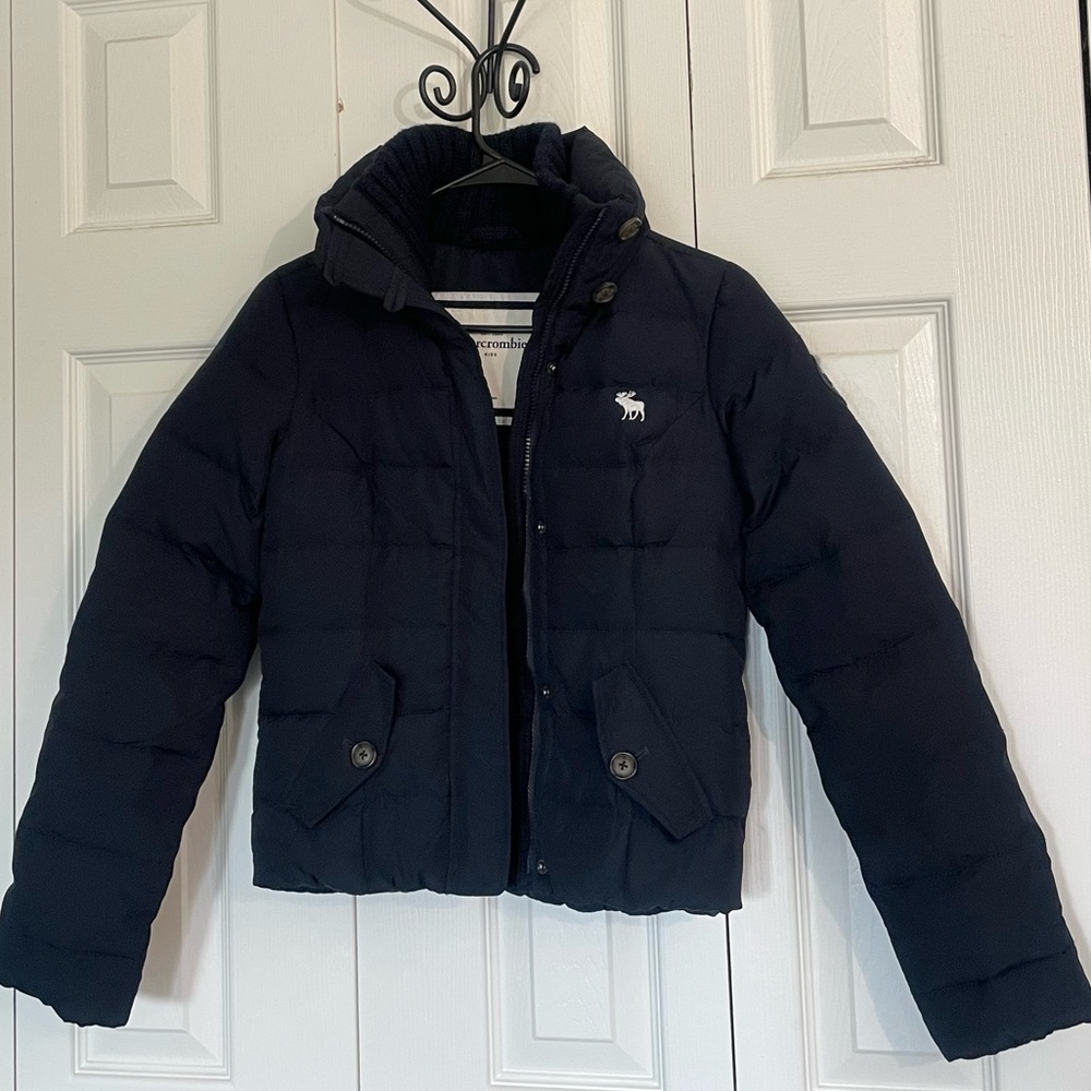 65%Feather/35%Down Navy Coat